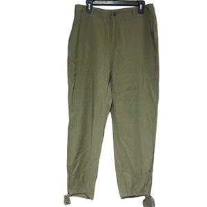 Lauren Ralph Lauren Olive Drawstring Ankle Joggers